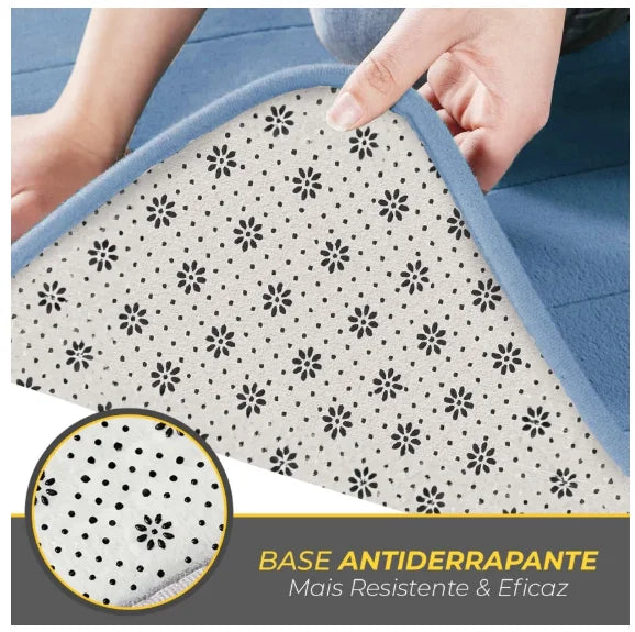 Tapete acochoado antiderrapante