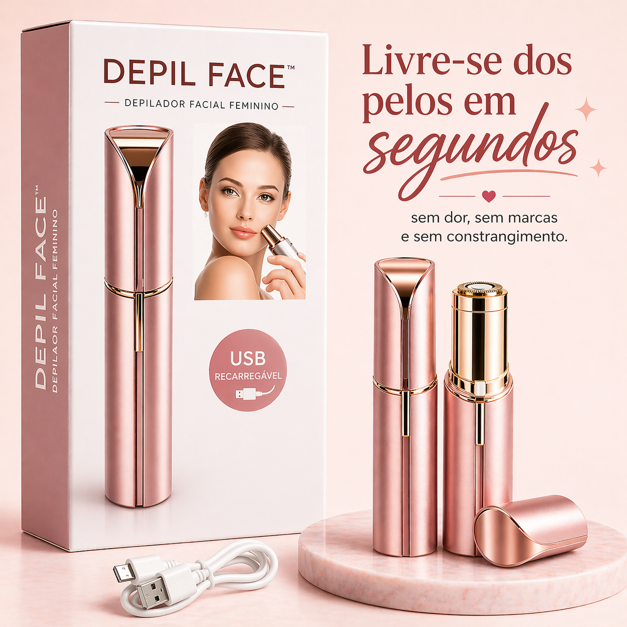 DEPIL FACE™ – O segredo das mulheres para uma pele lisa e sem dor