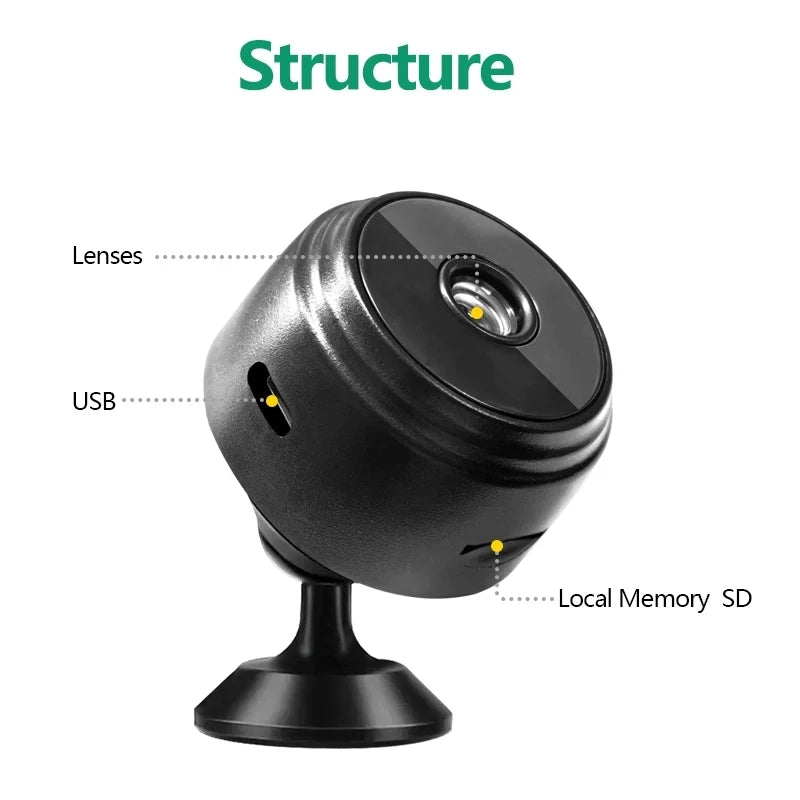 Mini Câmera WiFi com Visão Noturna