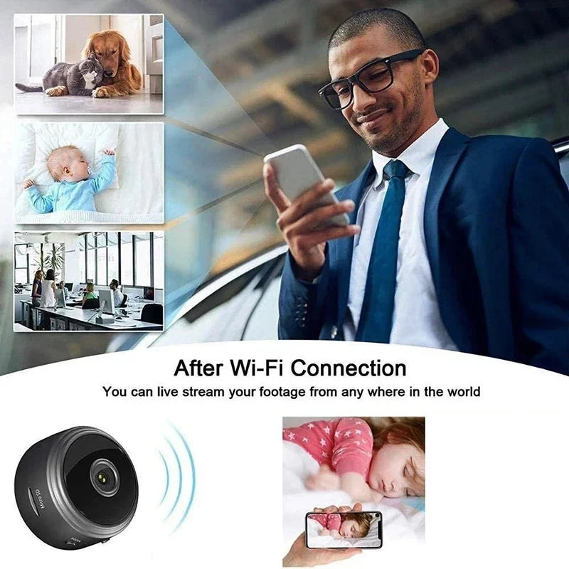 Mini Câmera WiFi com Visão Noturna
